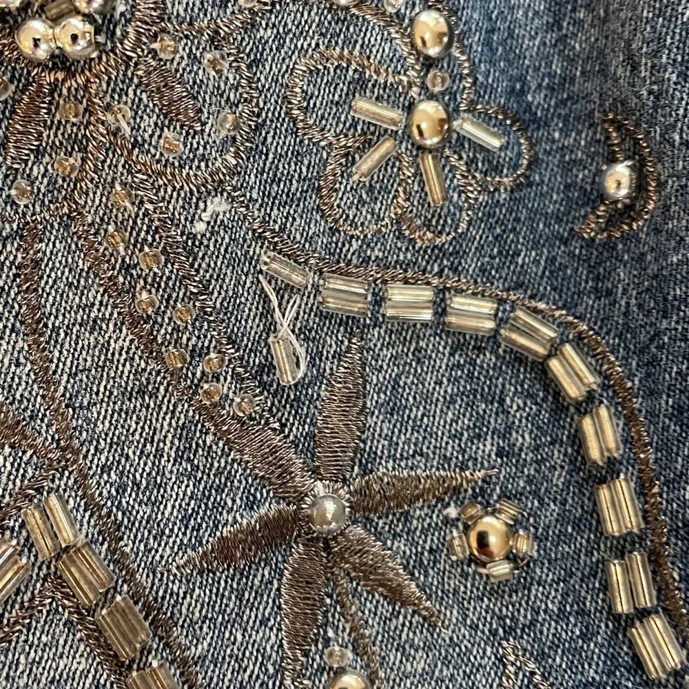 Diane Gilman Size Medium Blue Denim Jacket